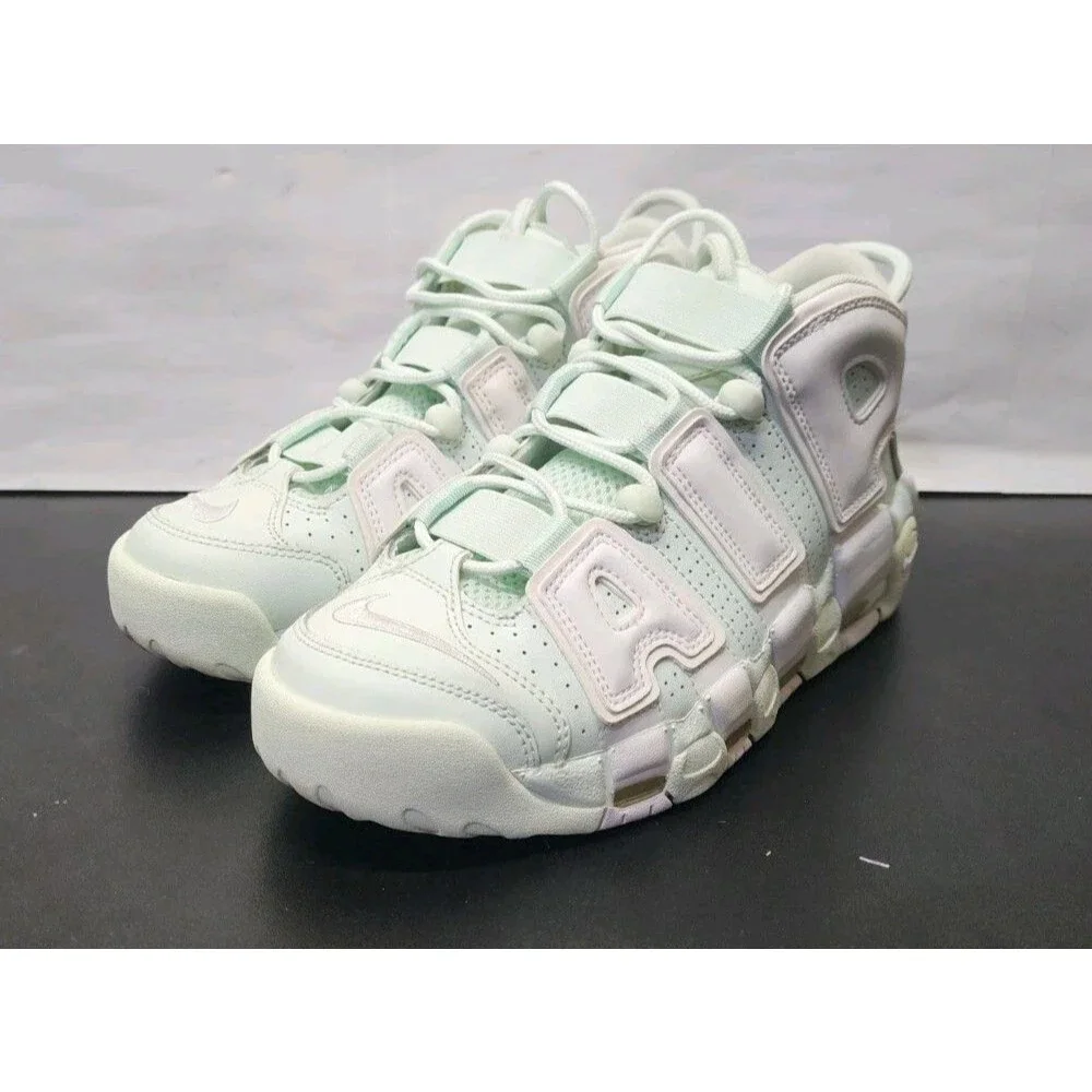 Nike Air More Uptempo Barely Green White Women's 7.5 Sneakers 917593-300 Mint